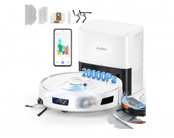 Aspirator Robot Redkey D8, 180 min, 4 L, 20000 Pa, Rezervor de apa + Colector de praf,  (Produs in stare buna cu usoare urme de utilizare, ambalaj in stare buna)