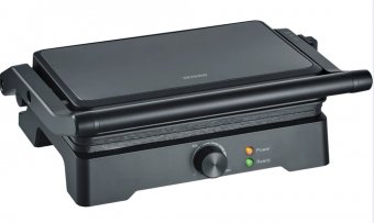 Grill electric de contact Severin KG 2391 XL Multigrill, 1800 W, Functie grill de masa, Negru (Produs resigilat, in stare buna, cu usoare urme de utilizare, ambalaj in stare buna)