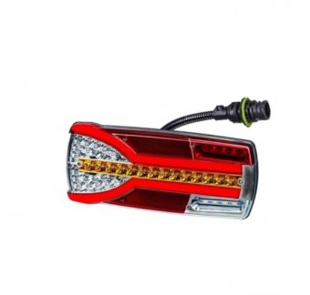 Lampa stop 305x132, 7 functii, ceata, mers inapoi, mufa 7 pini, stanga, incolor