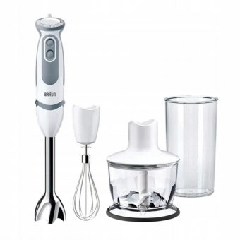 Mixer vertical Braun MultiQuick 5 MQ 5235, 3 in 1, 1000 W, 21 viteze + Turbo, tocator 500 ml, tel, pahar gradat, Alb/Gri (PRODUS RESIGILAT, FARA URME DE UTILIZARE)