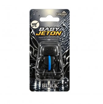 Odorizant auto Vanesica Baby Jeton cu jeton pentru carucior supermarket, NEGRU