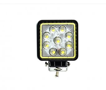 Proiector Led patrat de 27W 12/24V Spot Beam 30° cu angel eyes BMG