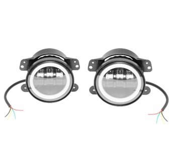 Set 2 lampi cu 6 LED-uri 9-60V 30W cu lumina de zi tip Angel Eyes Breckner Germany
