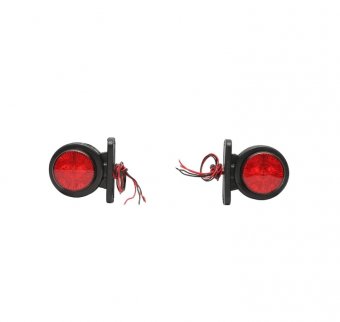 Set 2 lampi laterale de gabarit cu Led 12/24V, rosu-alb OMC