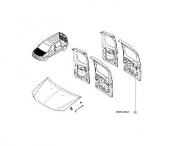 Usa batanta stanga spate Dacia Van (plina) 6001548843