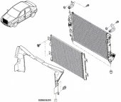 Deflector aer radiator model benzina cu AC Logan / Sandero 1.4/1.6/1.6 16V 2009-2011