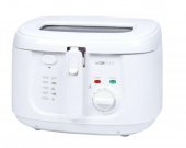 Friteuză Clatronic FR 3771, 1800 W, 2.5 L, Termostat Reglabil, Capac cu Fereastră, Alb (Produs resigilat, fără urme de utilizare, fara ambalaj original si putin sparta-vezi poza)