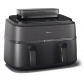 Friteuza cu aer cald dubla PHILIPS NA550/00 5000 Airfryer Negru (Produs resigilat cu urme de utilizare, in stare buna)