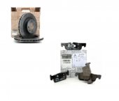 Pachet revizie frane Dacia Logan II 2013-2017, discuri ventilate si placute originale Renault (402065054R | 410602581R)