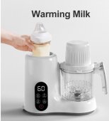 Robot pentru prepararea hranei bebelușilor BAPHIYA BFP-5800E, 7 în 1, Gătire la abur, Blender, Sterilizare, Recipient 600 ml (Produs resigilat, cu urme vizibile de utilizare)