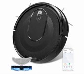 Vactidy W7 Robot aspirator 3-in-1 cu functie de stergere, 4000Pa/120Min Robot aspirator pentru covoare, par de animale, (Produs resigilat, cu usoare urme de utilizare,lipsa telecomanda)